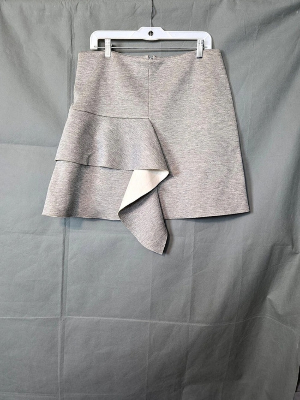 Marni Asymmetrical Skirt Mini In Gray With Flouce